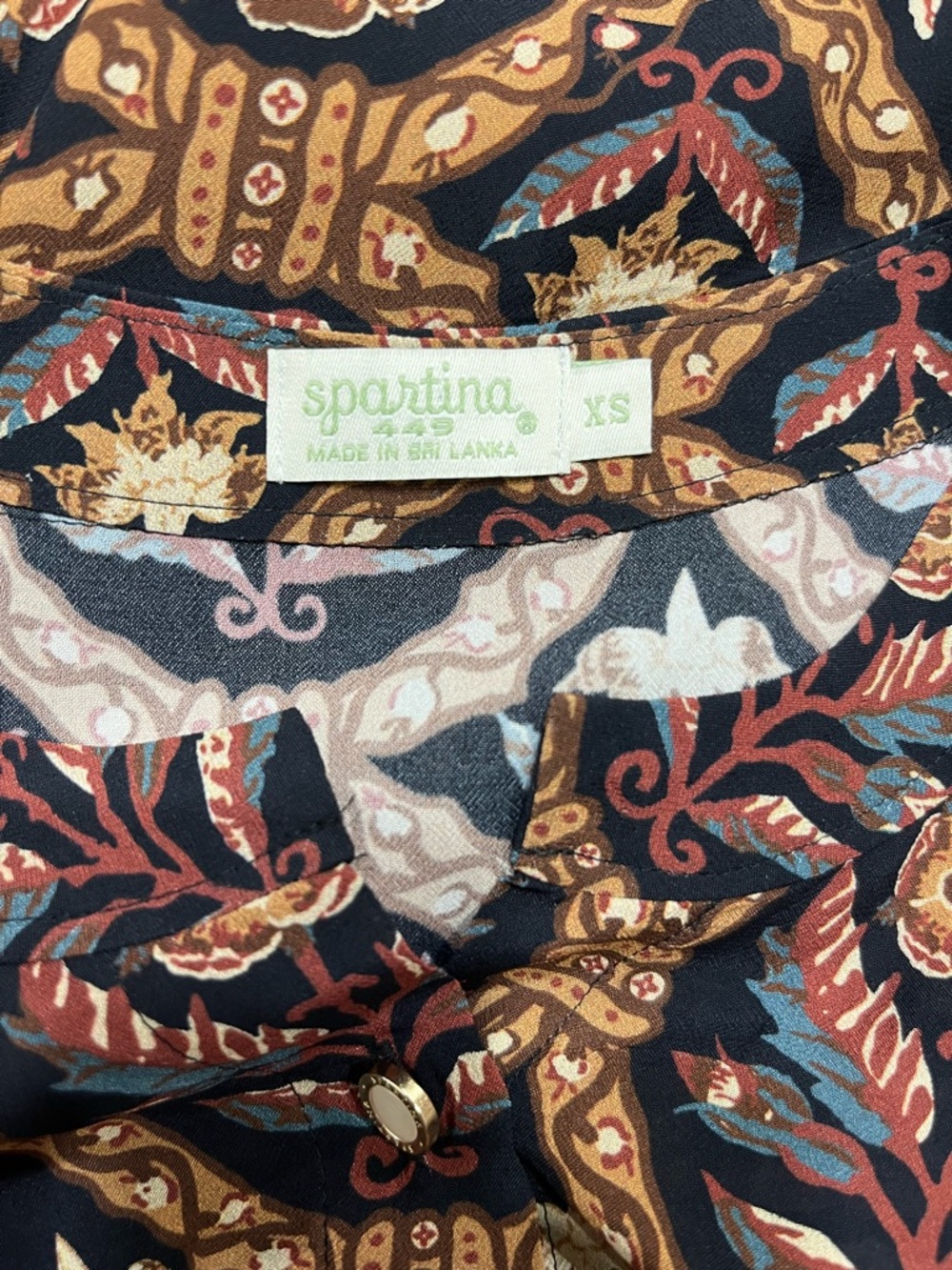 Spartina 449 Black and Brown Paisley Maxi Dress - Picture 4 of 5